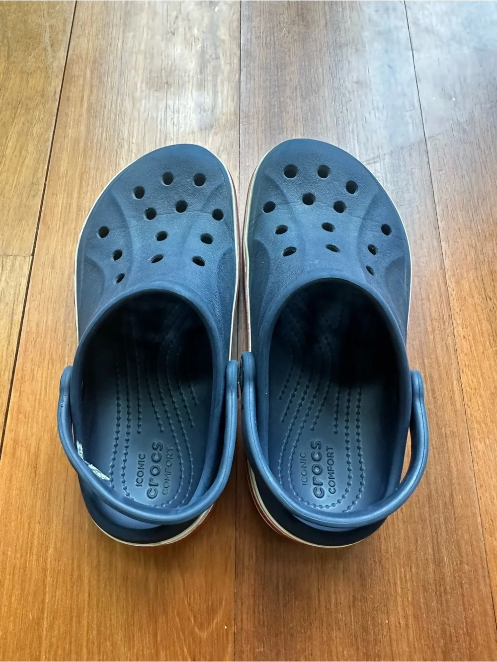 Crocs Kids’ Crocband Clog, Size 1 Big Kid, Navy/Red